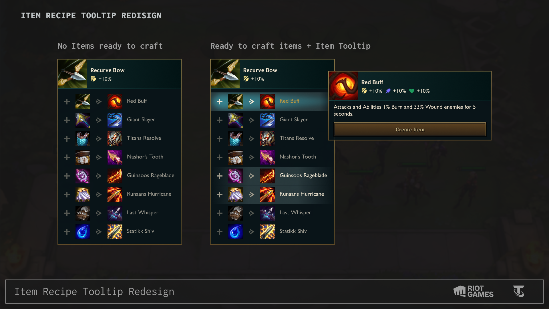 Item Recipe Tooltip